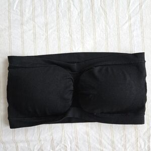 St. Eve Womens S/M Black Bandeau Bra With Cups Strapless Bralette